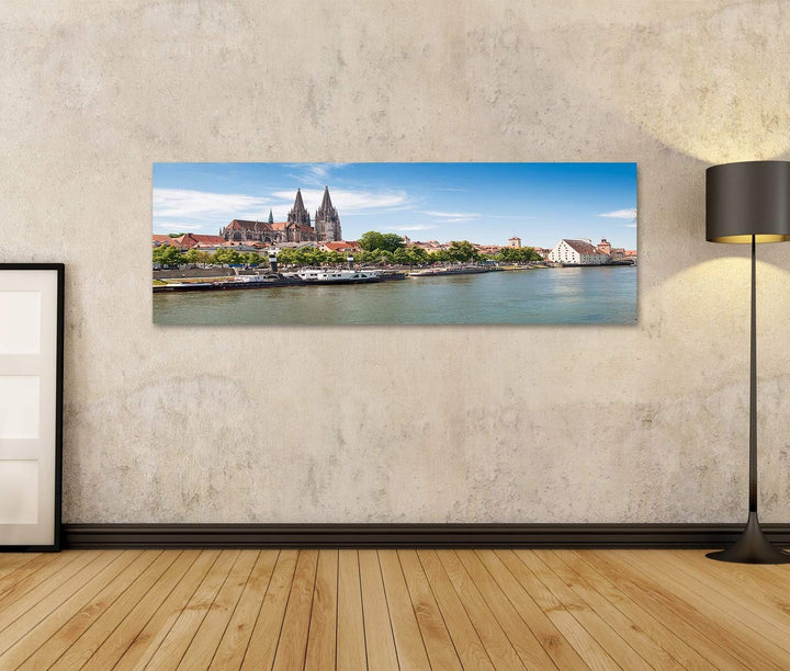 islandburner Bild auf Leinwand Regensburg Dom Donau Deutschland Bilder Wandbilder Poster Leinwand 12