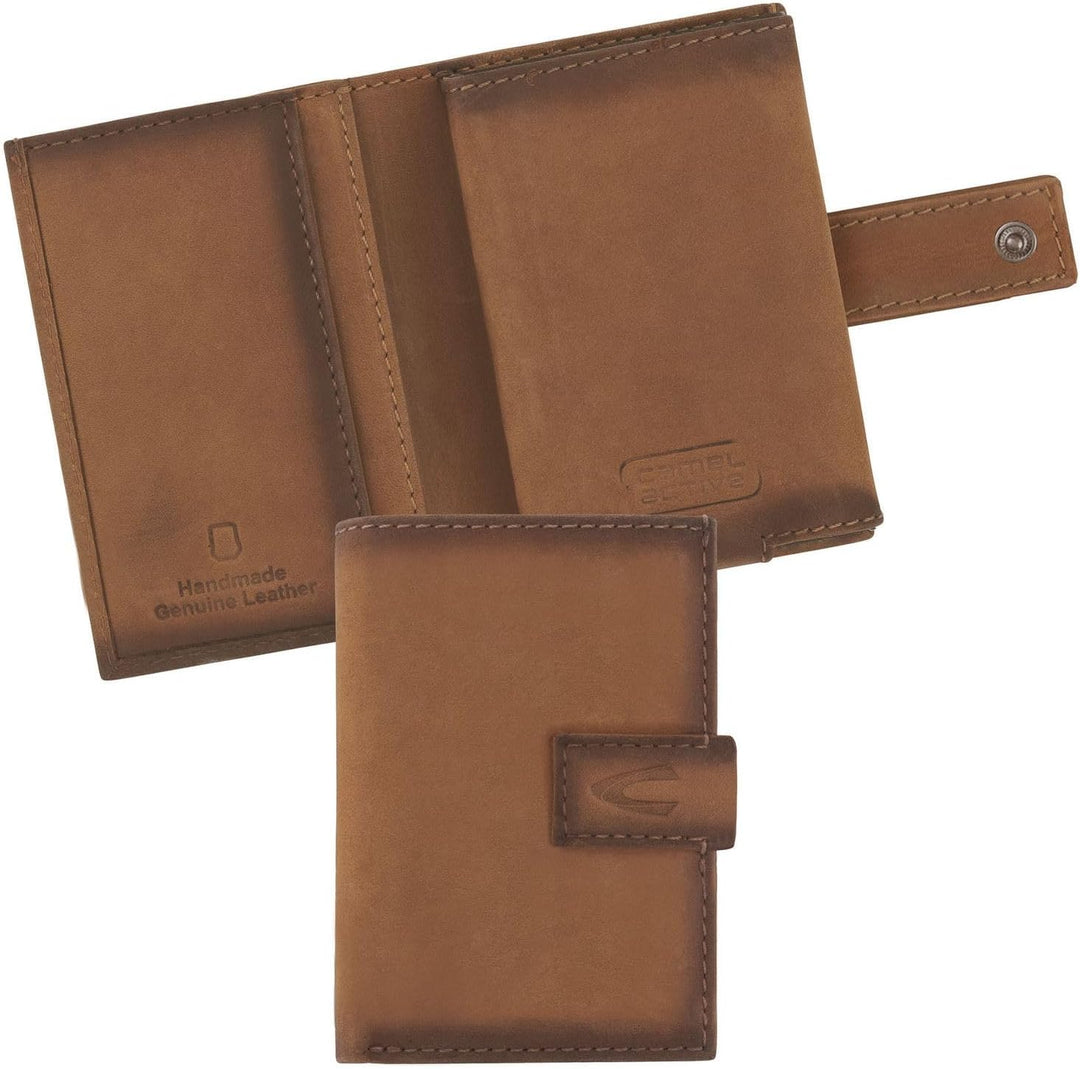 camel active Dallas Herren Kreditkartenetui Card Slider RFID Mittelgross Leder M Cognac, M Cognac