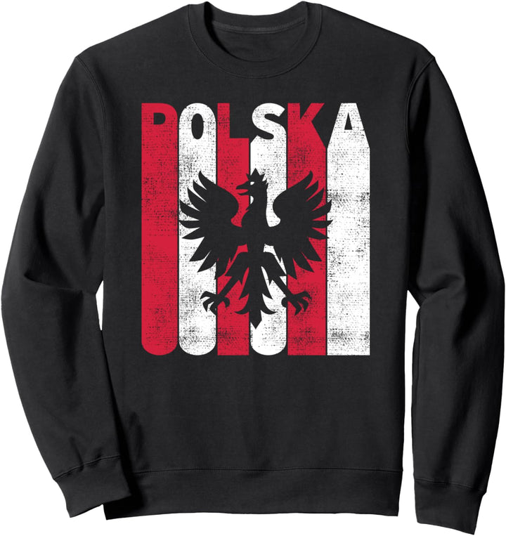 Retro Polska Vintage Polen Flagge Geschenke Sweatshirt
