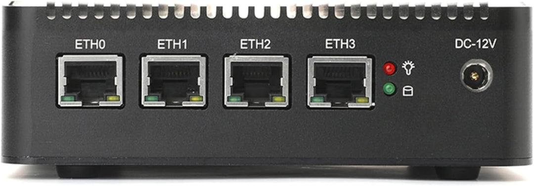 N2940 Quad Core Firewall Micro Appliance, Mini PC, Router with 8G RAM 128G SSD, 4 RJ45 1GBE Port AES