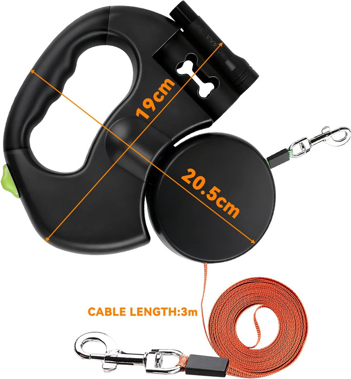 Nimomo Hundeleine, Automatische Leinen Hundeleine Einziehbare Doppel-Hundeleine Dog Lead Pet Leash 1