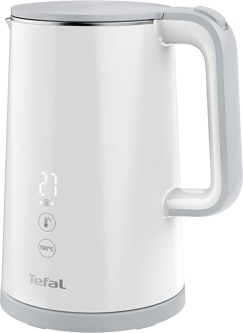 Tefal KO6931 Sense Wasserkocher | 1,5 Liter Kapazität | Digitalanzeige | 5 Temperaturstufen weiss &