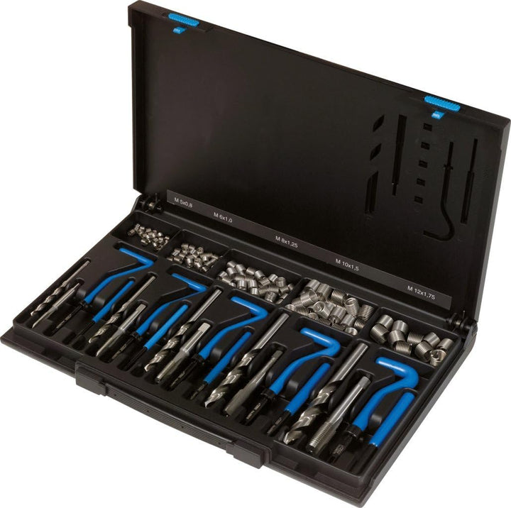 KS Tools 150.6150 Nirostahl Gewinde-Reparatur-Satz M5-M12, 130-tlg.