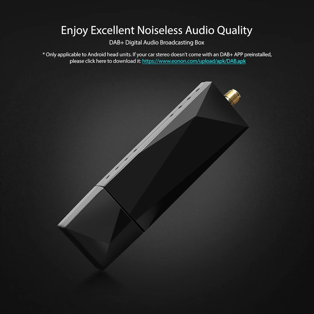 Eonon Mini DAB + Adapter für Android 4.4+ Autoradio Digitaler Radioempfänger USB Adapter mit Antenne