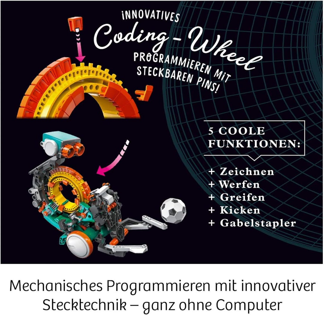 Kosmos 620646 Codix-Dein mechanischer Coding Roboter Spielzeug, Experimentierkasten Codix Edition