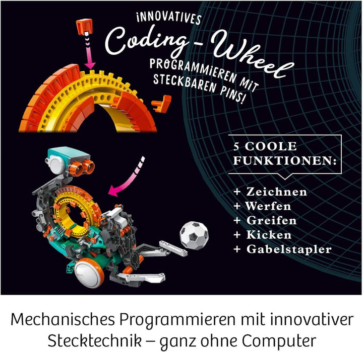 Kosmos 620646 Codix-Dein mechanischer Coding Roboter Spielzeug, Experimentierkasten Codix Edition