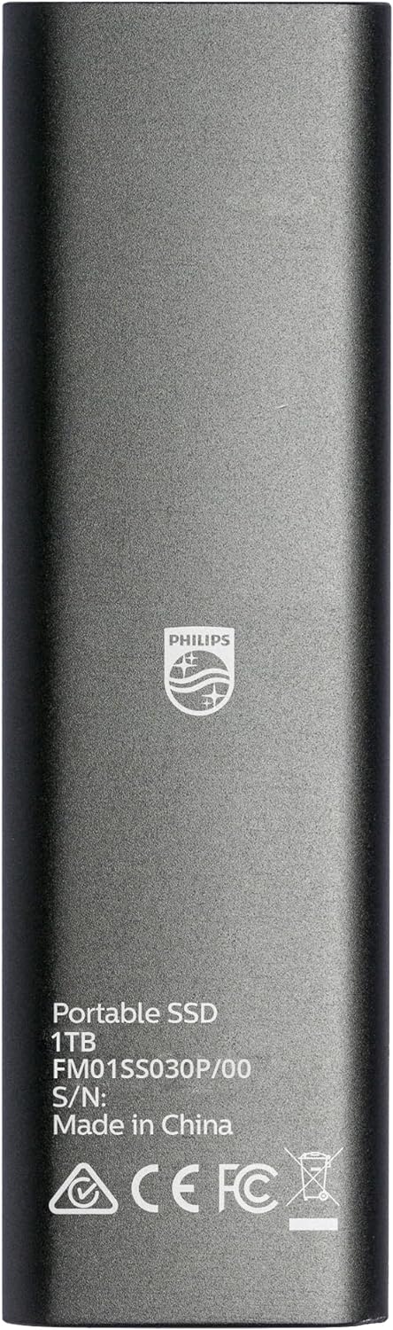 Philips External SSD 1TB Ultra Speed Space Grey 1 TB, 1 TB