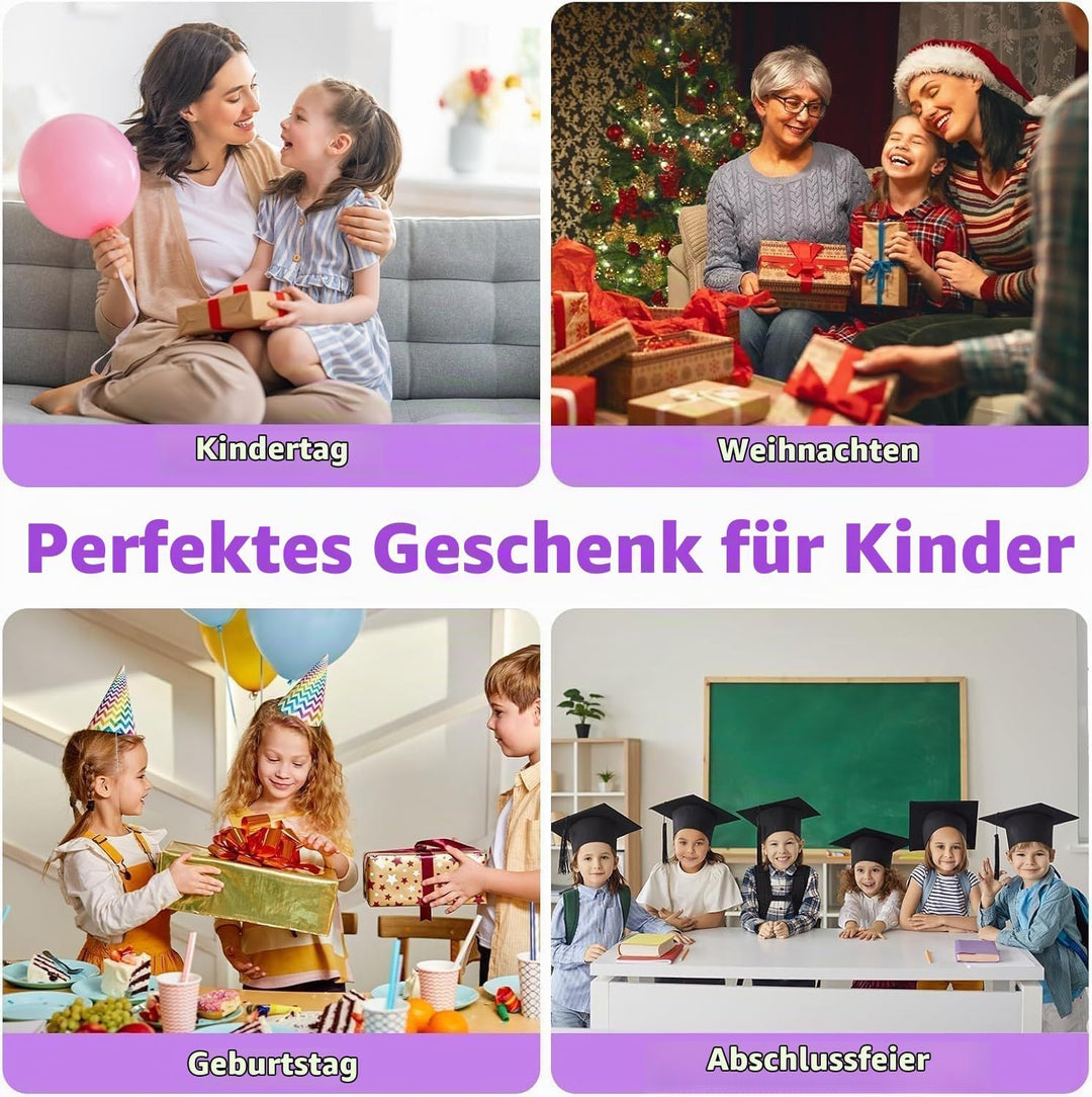 7 Zoll Kinder Tablet mit Hülle, Android Tablet für Kinder, 8GB+64GB(128GB TF Expand), 1024x600 HD Di