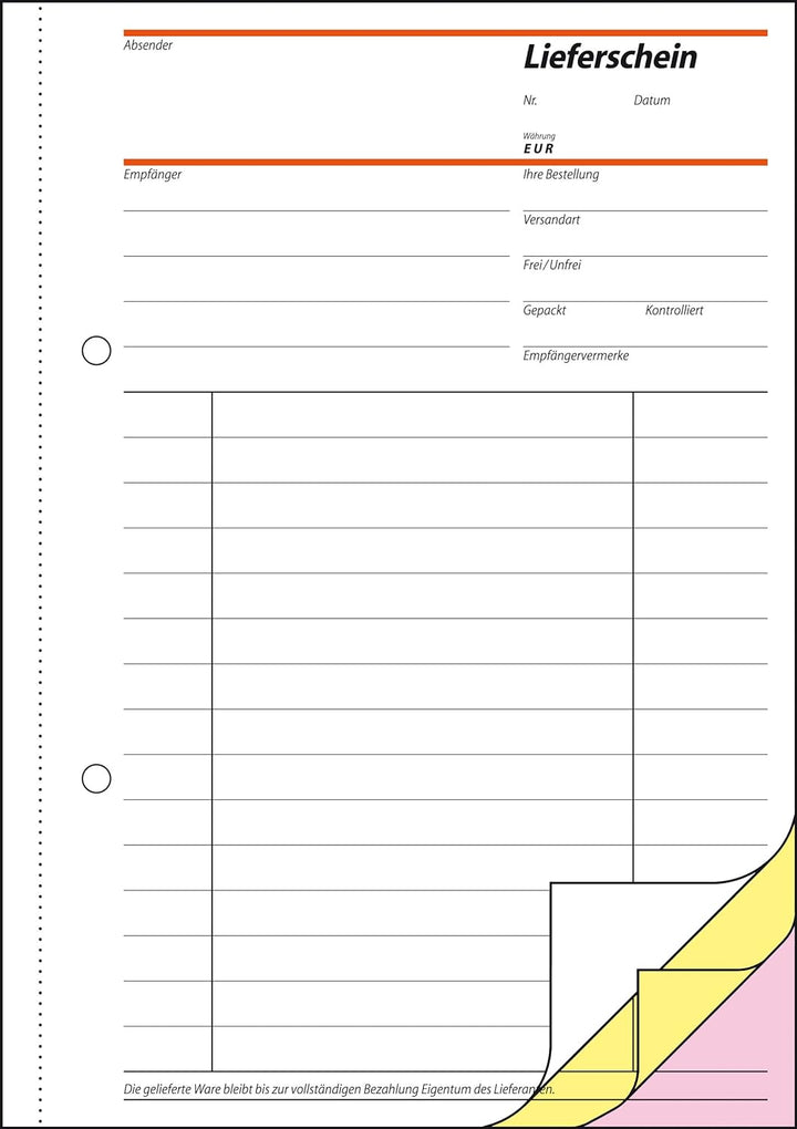 SIGEL SD012/5 Lieferscheine A5, 3x40 Blatt, selbstdurchschreibend, 5er Pack 5 Stück 3x40 Blatt, 5 St