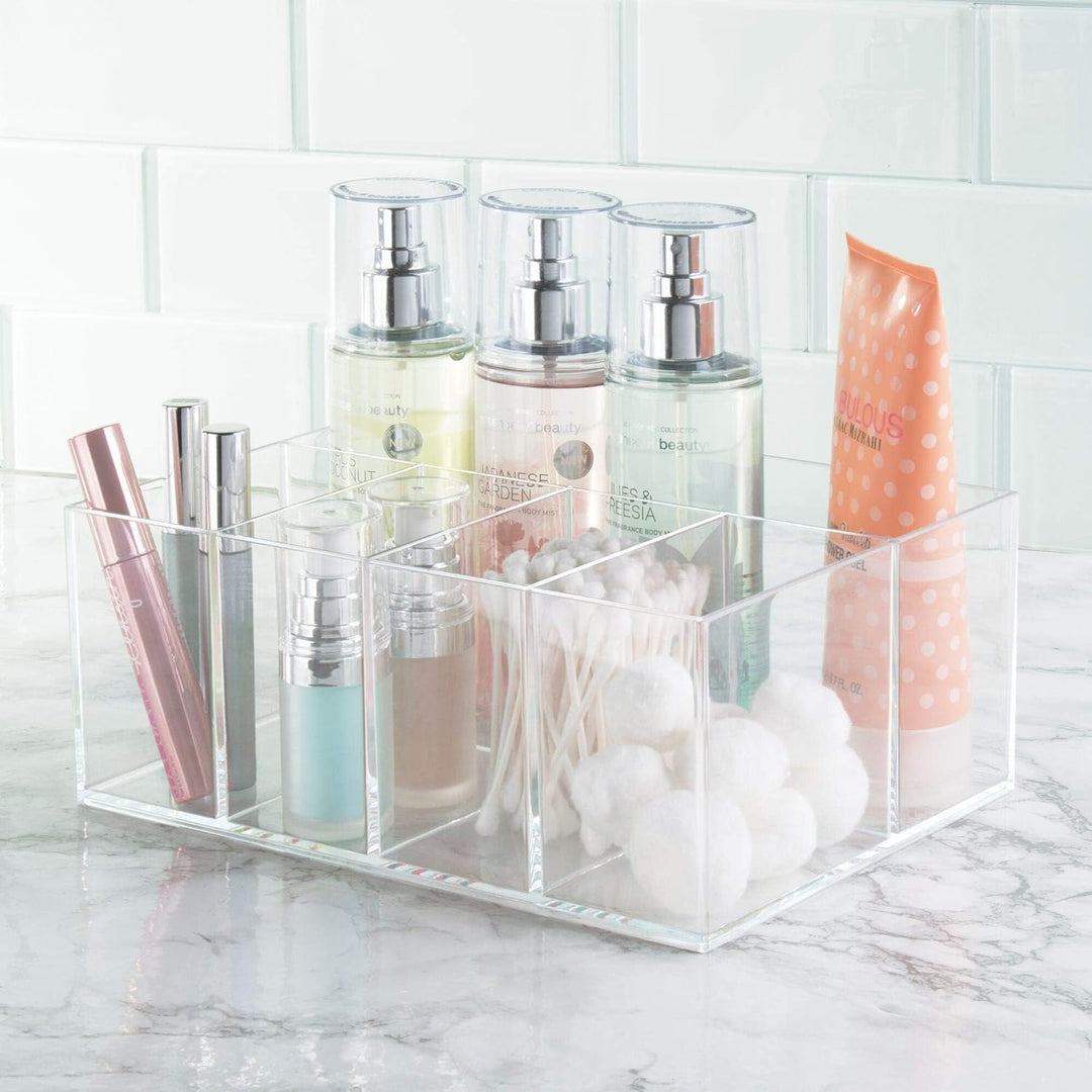 iDesign Badezimmer-Organizer mit 5 Fächern, aus Kunststoff, The Clarity Collection – 25,1 x 17,5 x 1