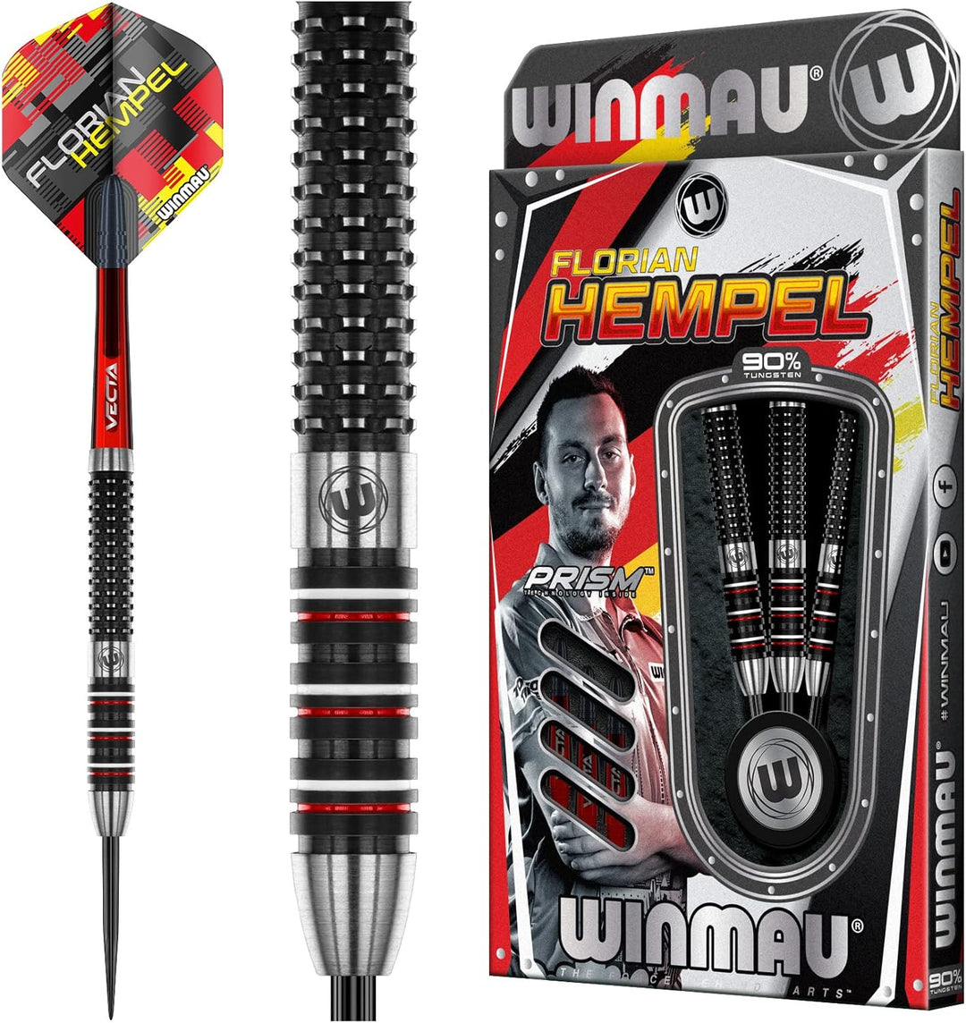 WINMAU Steel.FloHempel 23g. NT90% Schwarz 23gr, 23gr