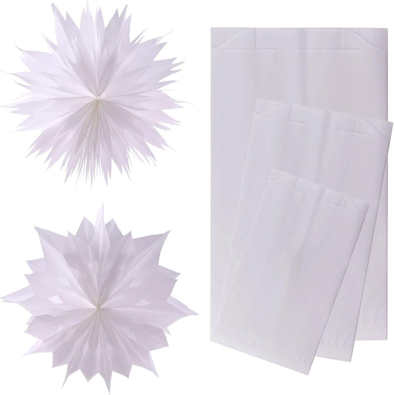 DIY-24H | Verschiedene Grössen wählbar | Papiertüten Farbe Weiss Geschenktüten Papier, Kleine Tüten