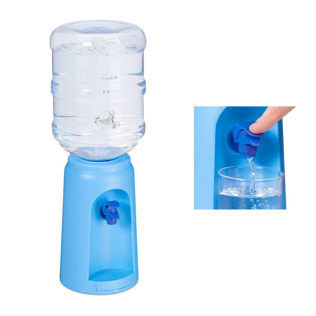 Relaxdays Wasserspender mit Tank & Zapfhahn, Tisch Trinkwasserspender Büro, 4,5 l, Kunststoff, H x D