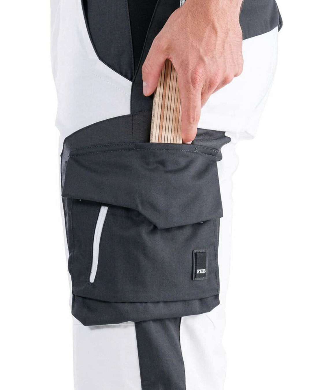 FHB-Zunftkleidung FLORIAN Gr.48 weiss/anthrazit 50% CO/50% PES 125100-1012-48, 48