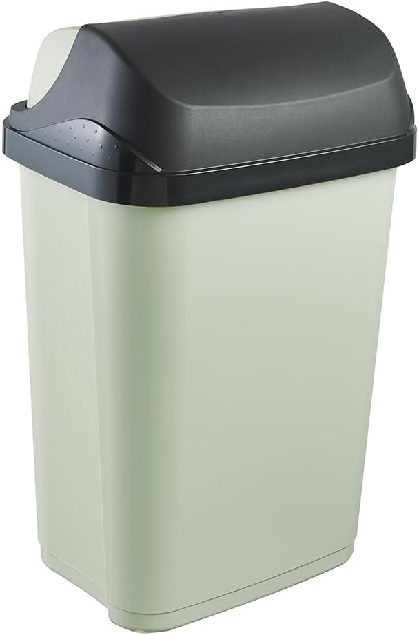 keeeper rasmus Abfallbehälter mit Rolldeckel, 25 l, 34 x 26 x 54 cm, Grün (Soft Green) Soft Green 25