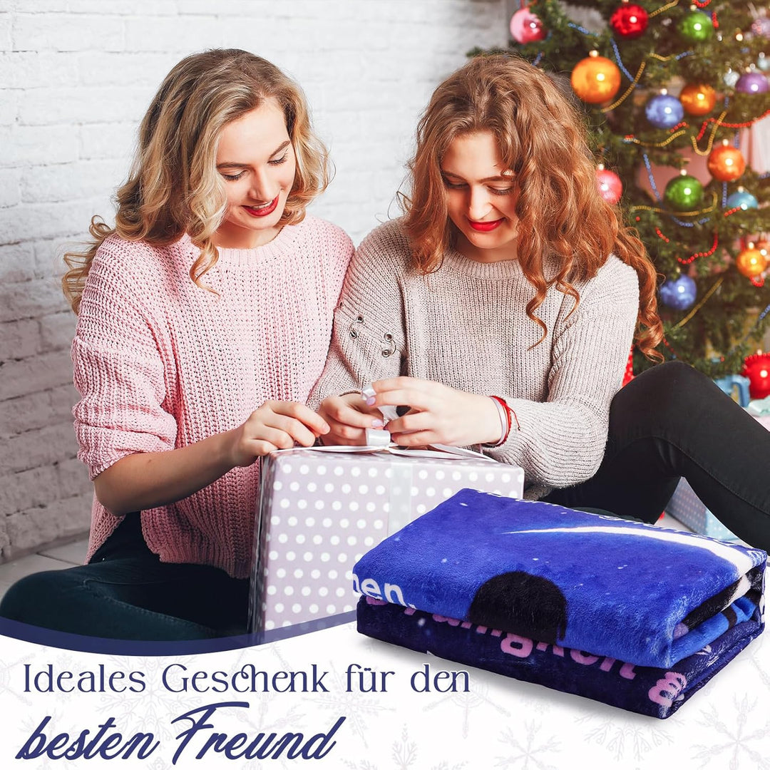 PRSTENLY Beste Freundin Geschenke, Geburtstagsgeschenke für Freundin, Flanell Decke Geschenke für Fr