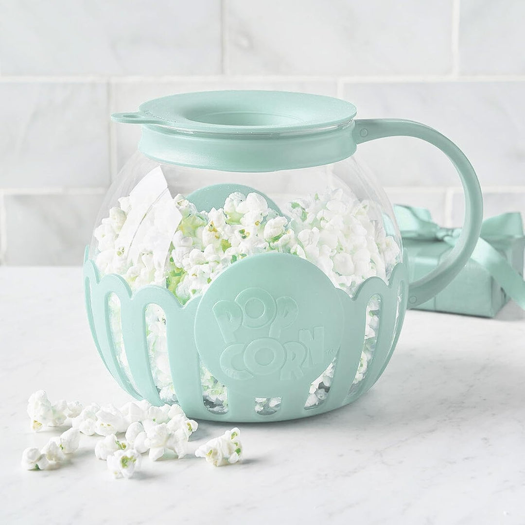 Mikrowellen-Popcorn-Maker | 2,25 Quart Popcorn Kanne Mikrowelle | Popcornmaschine mit Deckel und Gri