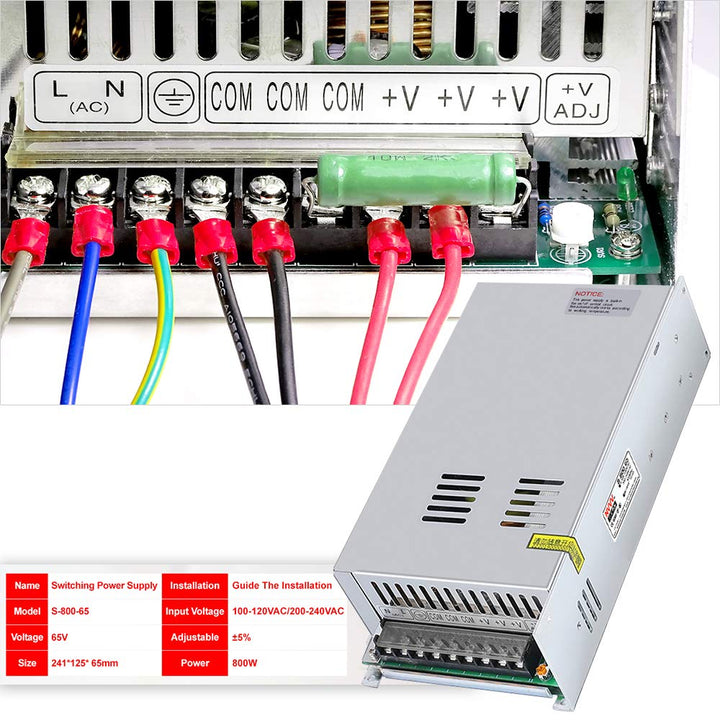 VISLONE S800-65 65V 800W Gleichstrom-Spannungsabfall Netzteilgeregeltes Schaltmodul Kompatibel mit d