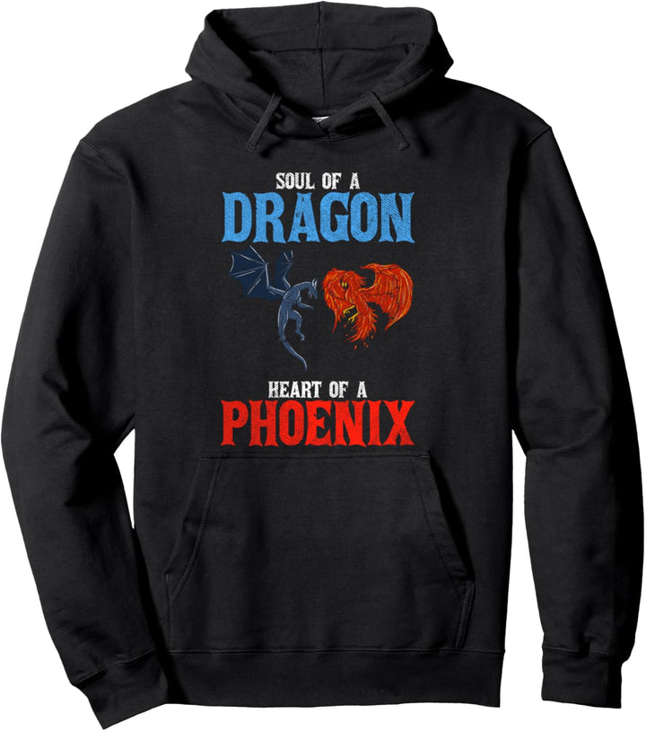 Seele eines Drachen Herz eines Phönix Pullover Hoodie