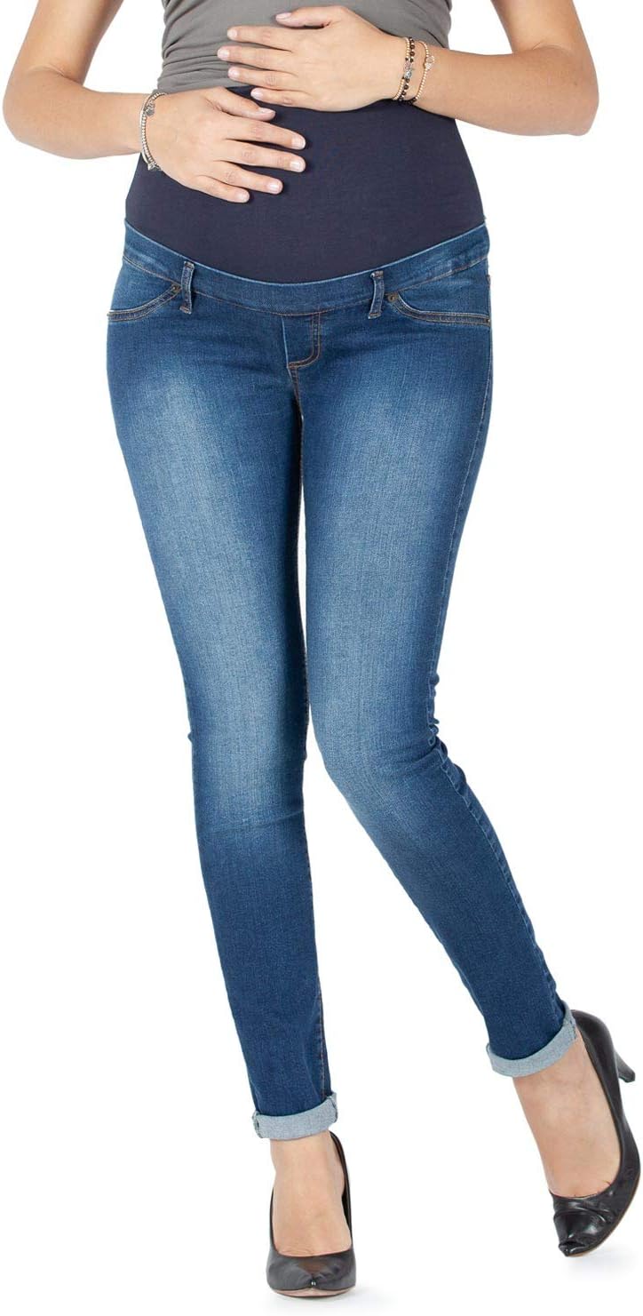 MAMAJEANS Milano - Umstandsmode Jeans Damen Skinny Fit Jeggings, Mit Band Für die gesamte Schwangers