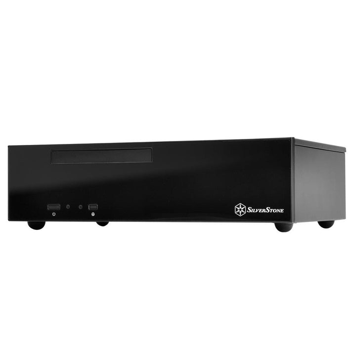 SilverStone SST-ML09B - Milo Mini-ITX kompaktes HTPC Desktop Gehäuse, schwarz, SST-ML09B