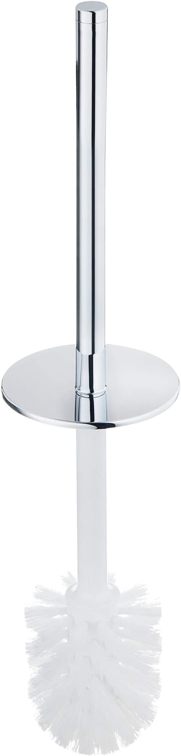 KEUCO Original Ersatz-Toilettenbürste mit Griff, Chrom Stiel, weisser Bürstenkopf, rostfrei, WC-Ersa