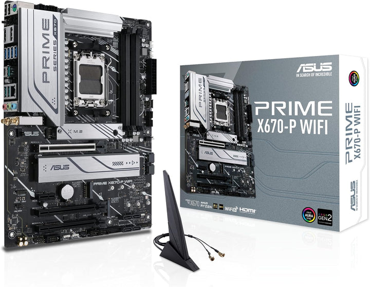 ASUS PRIME X670-P WIFI Gaming Mainboard Sockel AMD AM5 (Ryzen 7000, ATX, PCIe 5.0, 3x M.2, DDR5-Spei