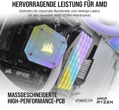 Corsair Vengeance RGB RT 32 GB (4 x 8 GB) DDR4 3.600MHz C18 Arbeitsspeicher (Dynamische RGB-Beleucht