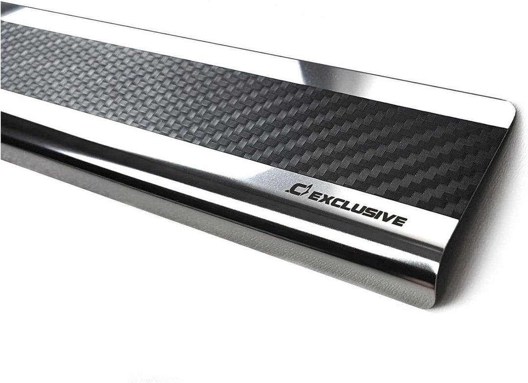 M MOTOS Carbon Edelstahl-Einstiegsleisten für BMW X5 E70 2006-2013 5 -türig. Erhöhter Fahrkomfort mi
