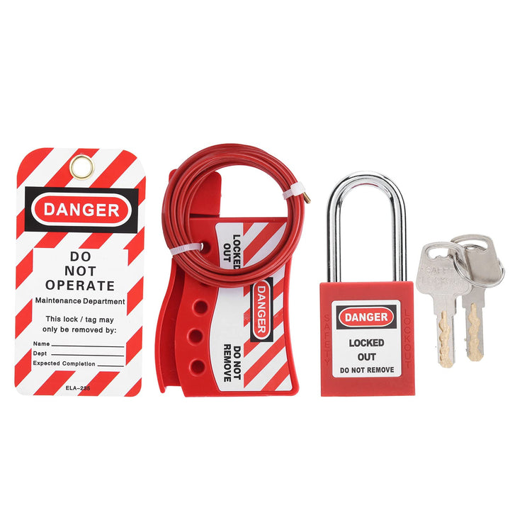 Lockout Tagout Lock Kit Elektrisches Lockout/TAGOUT KIT Lockout Lock Set mit Vorhängeschloss Warnsch