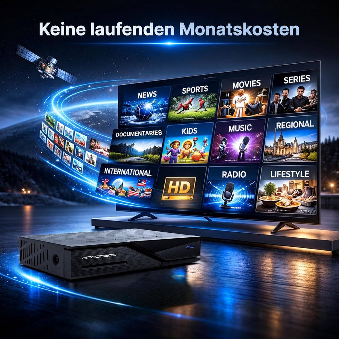 Dreambox DM520 1x DVB-S2 Tuner Linux Receiver (Full HD 1080p), 1x DVB-S2 Tuner
