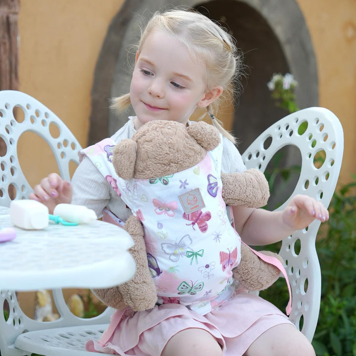 GAGAKU Puppentrage ab 3 Jahre Kinder, Babytrage Puppen Bauchtrage Puppenzubehör Tragesitz mit Verste