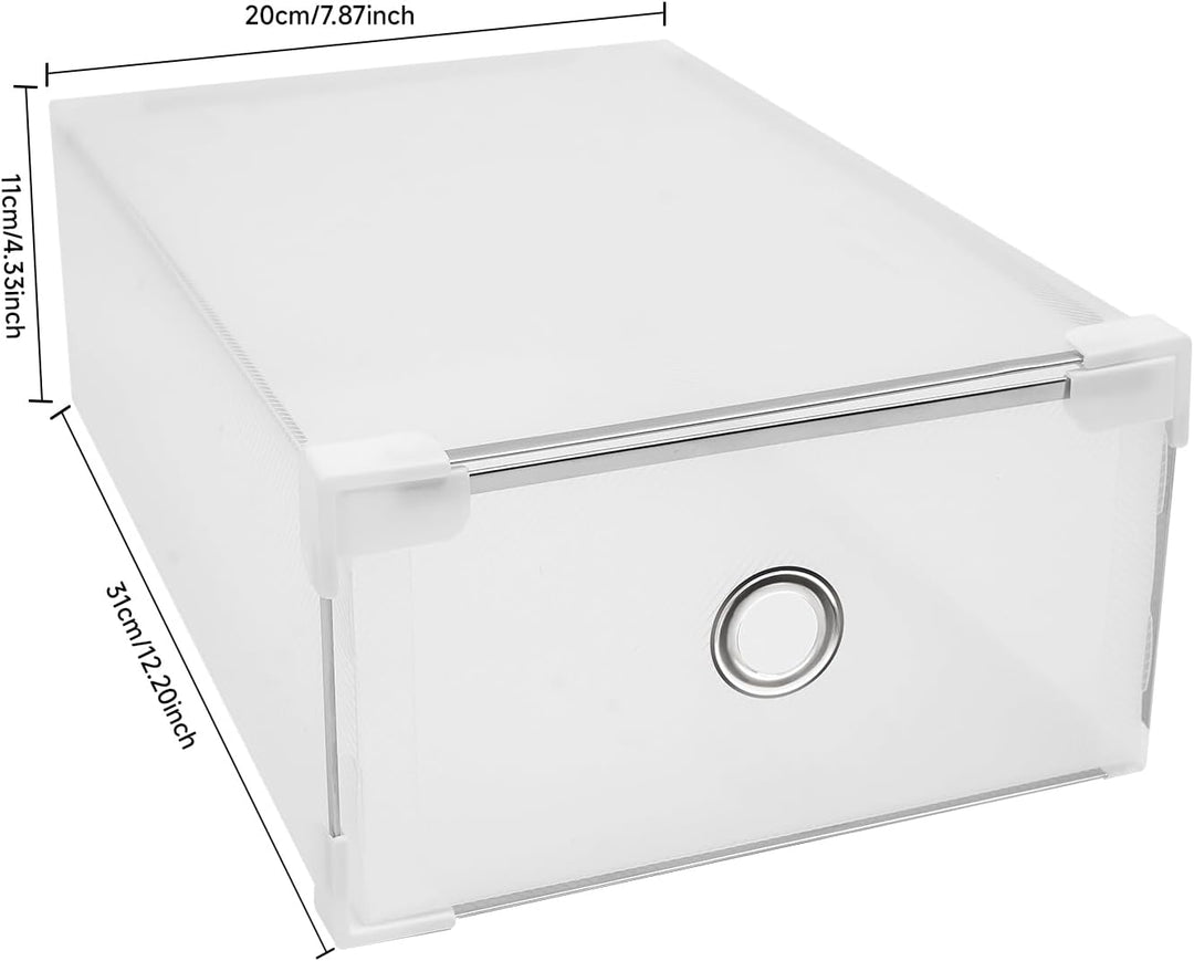 20 Stück Schuhkartons, Schuhaufbewahrungsboxen, Stapelbarer Schuh-Organizer, Schubladendesign Faltba