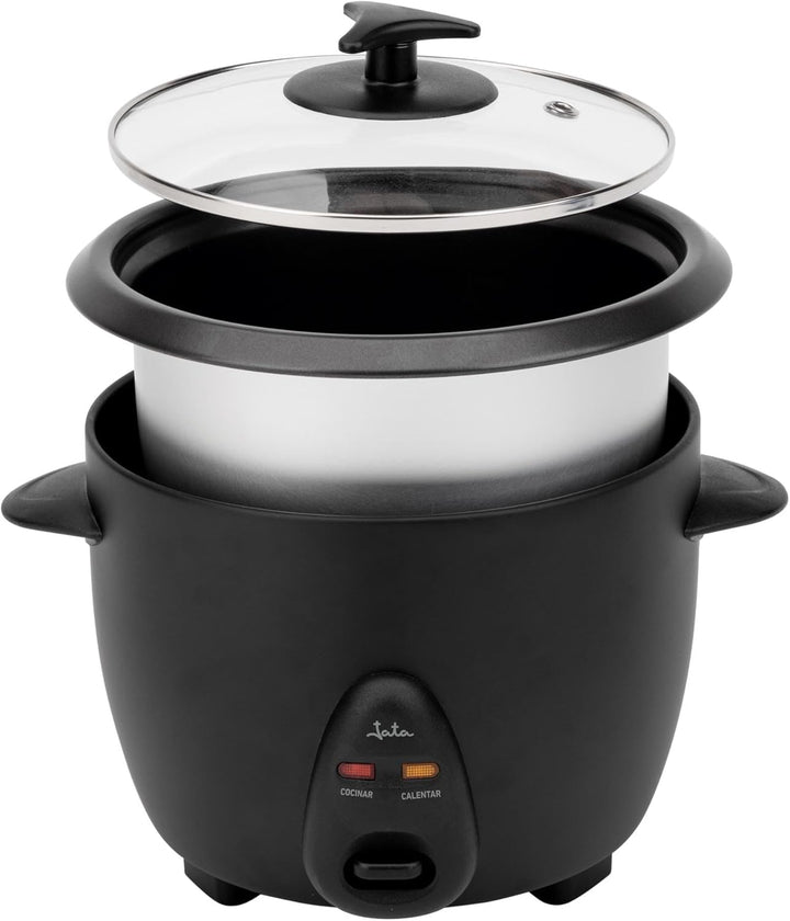 JATA JEAR2528 Elektrischer Reiskocher, Fassungsvermögen 2,8 l, 1000 W, Funktionen: Kochen und Warmha
