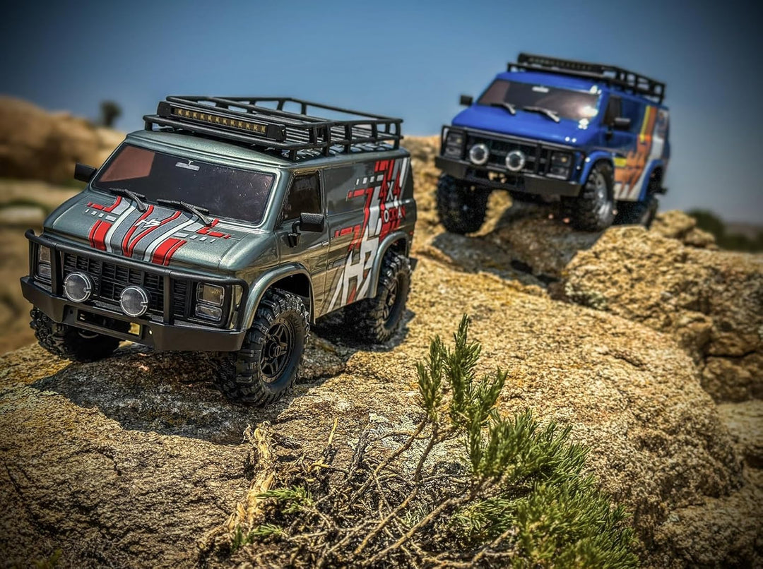 HOBBYPLUS CR18P EVO 2 RockVan RC Crawler - 1/18 Mini RC Crawler mit Zwei-Gang-Getriebe, Ganzmetallge
