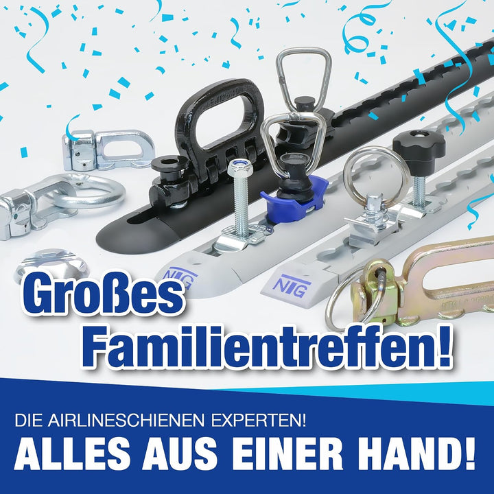 NTG Endkappe für Airlineschiene schwarz Blackline 16 Stück - halbrunde Form | Einsteckkappe aus Kuns