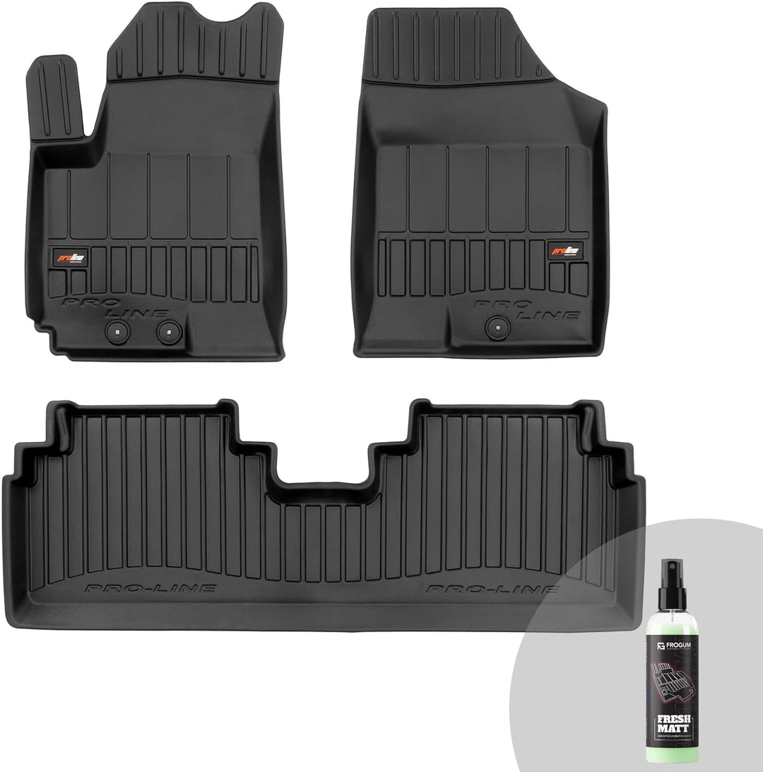 FROGUM ProLine 3D Gummimatten Exklusiven Auto Fussmatten Autofussmatten für Hyundai ix20 2010-2019,