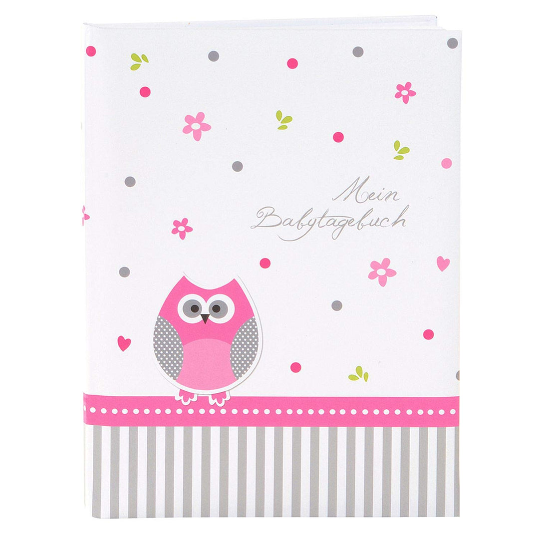 goldbuch 11328 Babytagebuch Babyworld Eule, 21 x 28 cm, Tagebuch für Neugeborene, Baby Erinnerungsal