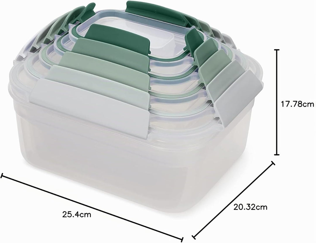 Joseph Joseph Nest Lock, 5 Stück Kunststoff Küche Lebensmittel Lagerung aufbewahrungsbox mit Deckel,