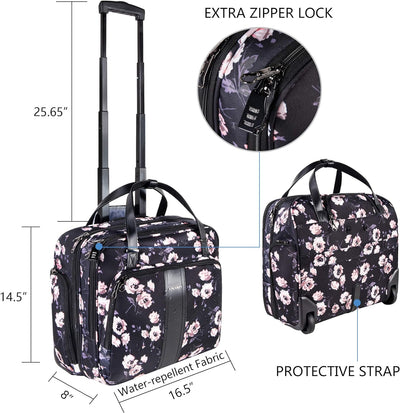 KROSER Trolley Business Laptop Case Laptoptasche Rollkoffer mit Rädern Bis zu 15,6 Zoll Laptop wasse