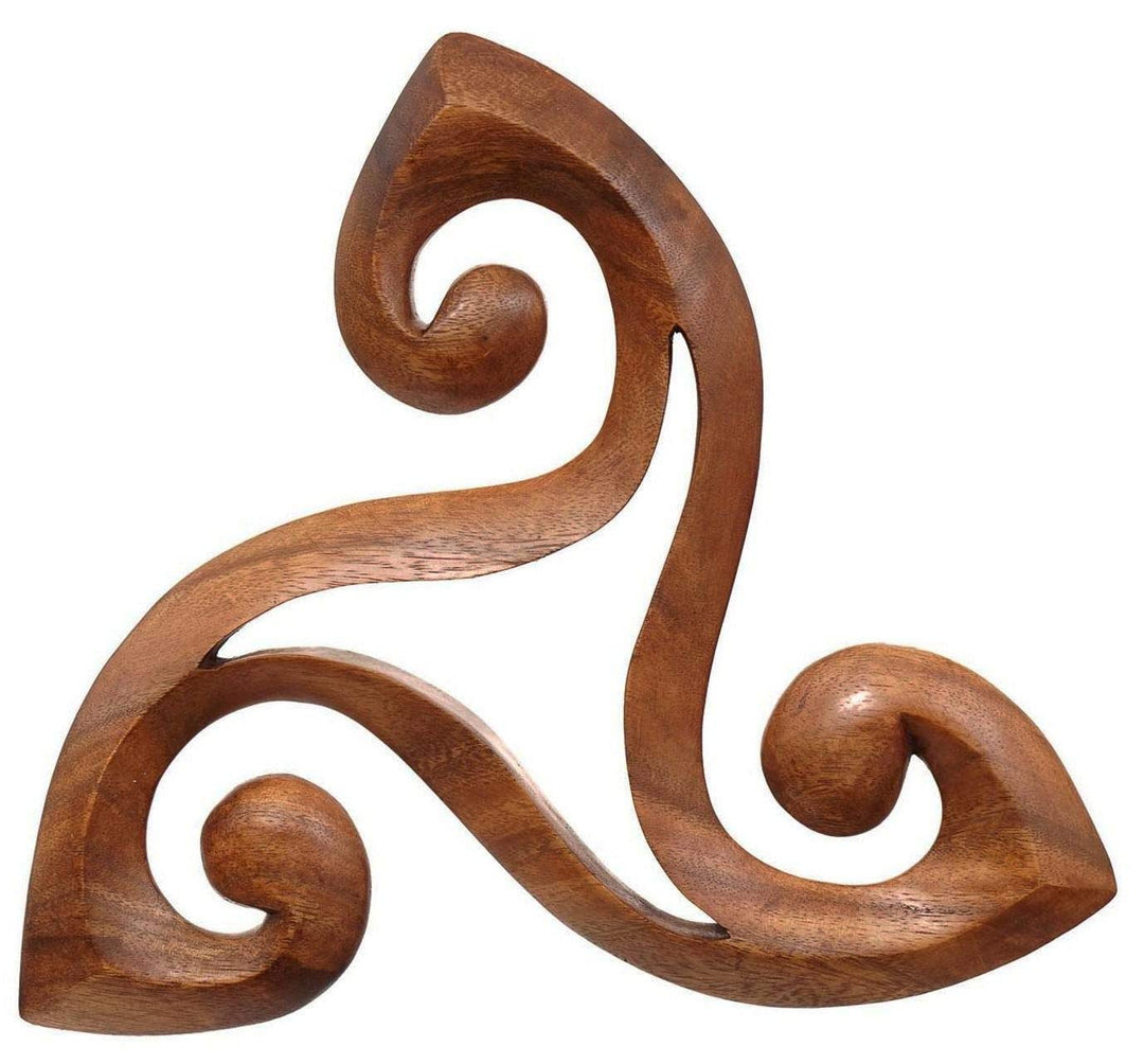 Windalf Pagan Celtic Holzbild Sheena Ø 30 cm Keltische Triskele als Wandornament Fairy Bohemian Gesc