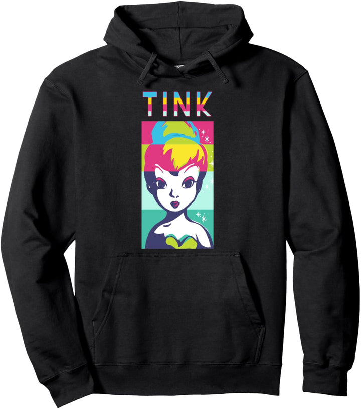 Disney Peter Pan Tinkerbell Color Block Of Tinks Face Pullover Hoodie