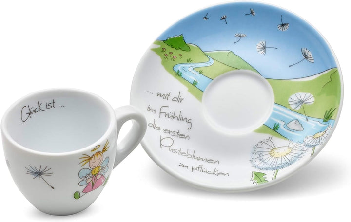 Heaven and Angels Espressotassen Set dickwandig; 4er–Set; Art Collection Design Vier Jahreszeiten; G
