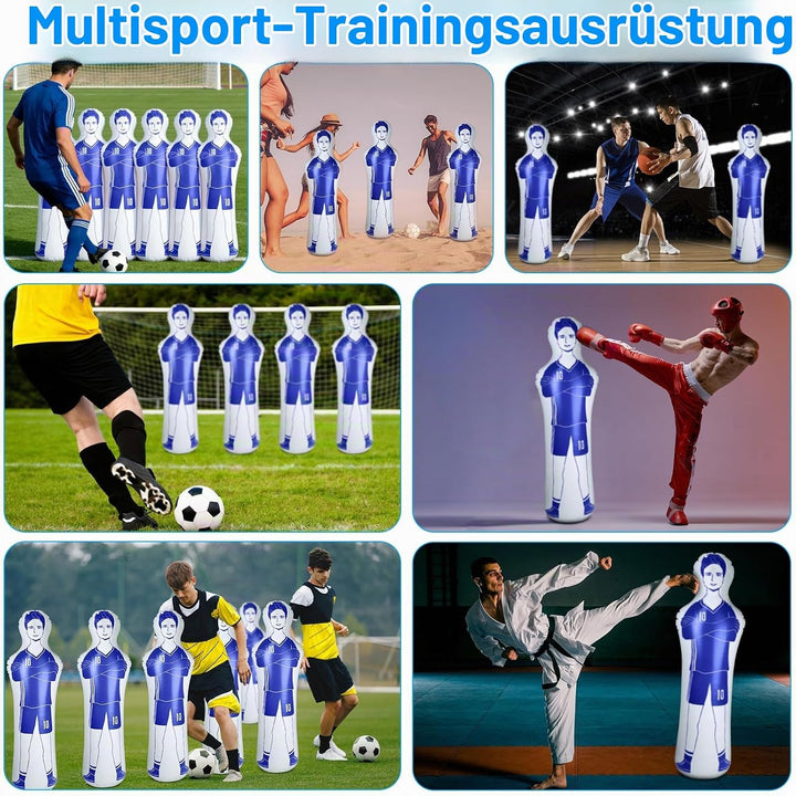 efuturetime Aufblasbare Fussball Dummy aus PVC, Fussballtraining Dummy Trainingspuppe für Torwart Fr