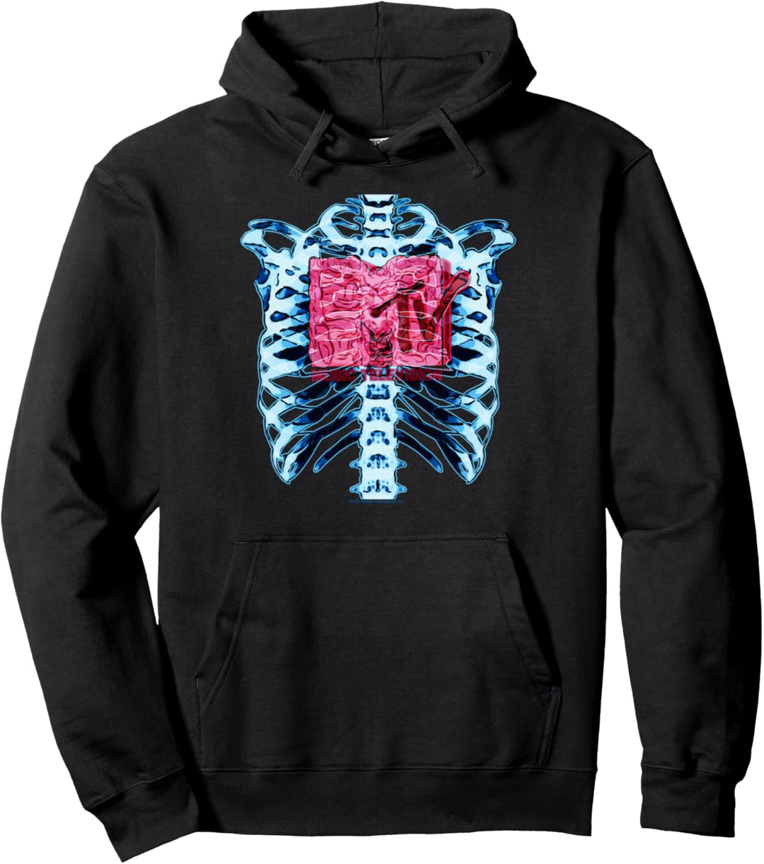 MTV Logo Brustkorb Pullover Hoodie