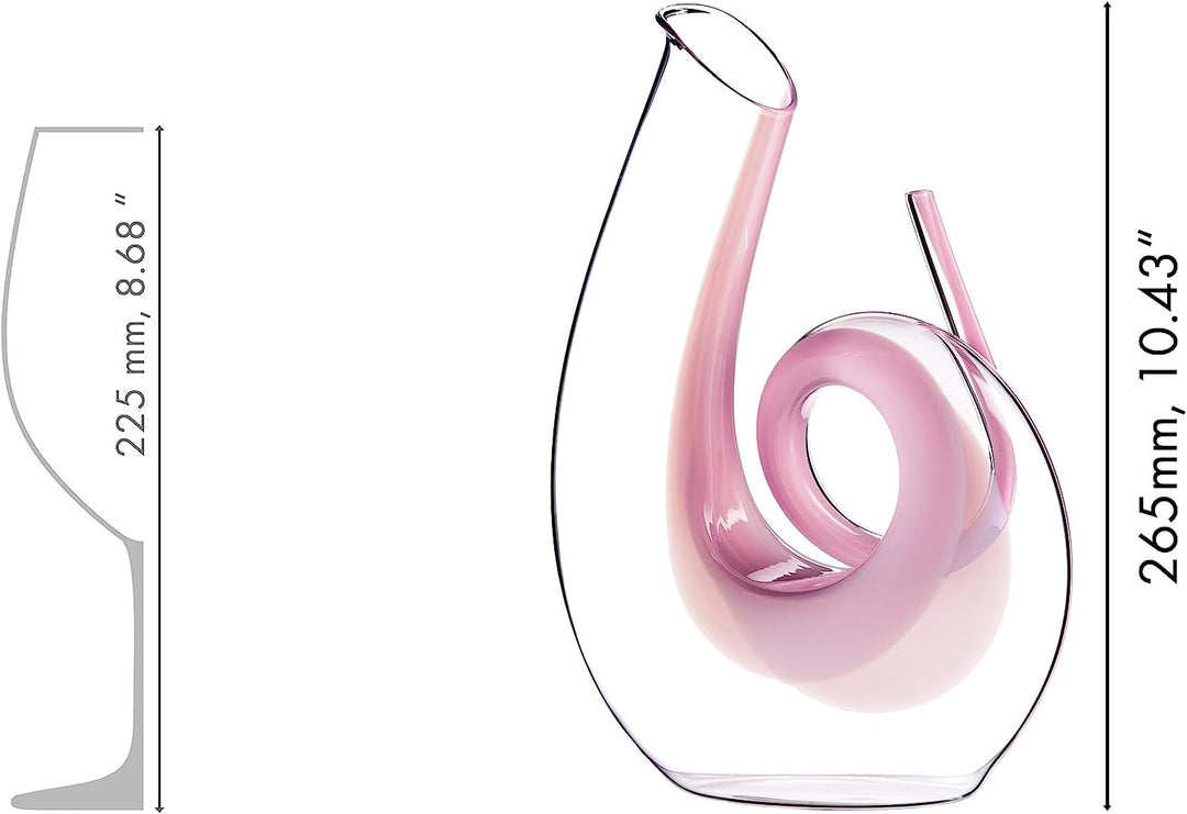 Riedel Curly Dekanter, Rosa, Dekanter