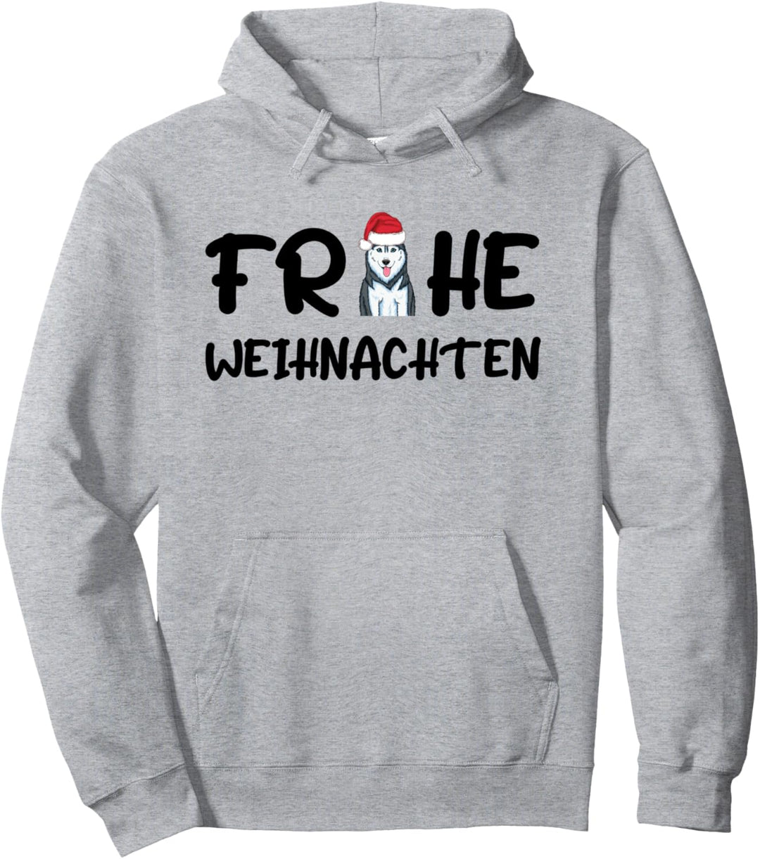 Husky Weihnachtspulli Hund Husky Frohe Weihnachten Pullover Hoodie
