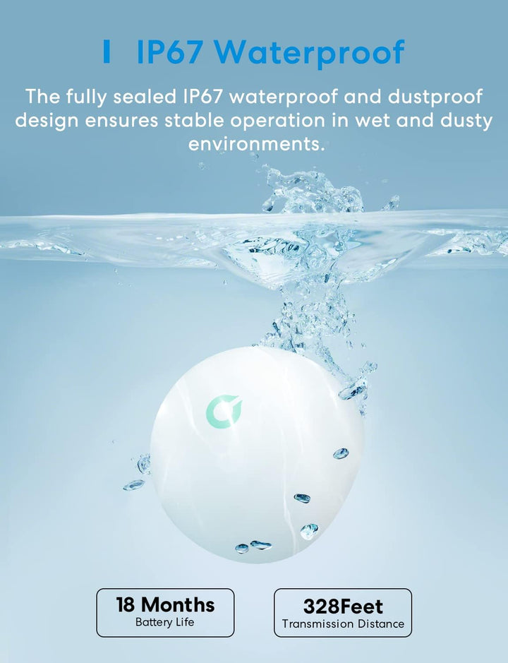 Meross Smart Wassermelder WLAN Wasseralarm 3St. für HomeKit, Wassersensor mit Hub kompatibel mit App