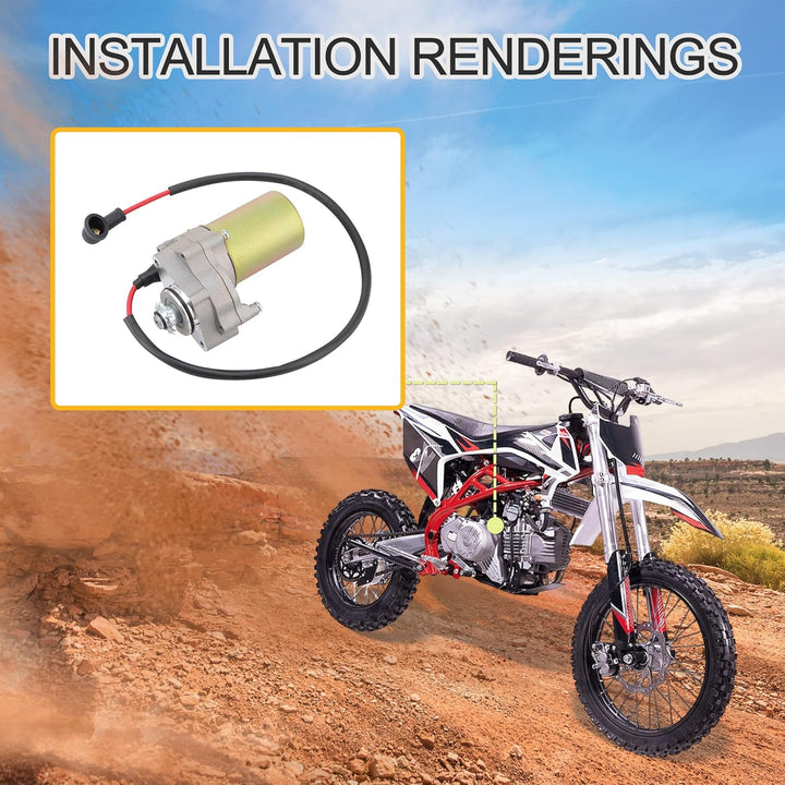 GOOFIT Elektrisch Starter Anlasser Motor(unterliegend) Ersatz für 50cc 70cc 90cc 110cc 125cc Under H