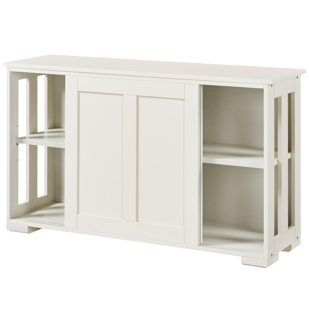 Yaheetech Sideboard Beistellschrank Kommode Esszimmerschrank Schrank mit Schiebetüren 106,7 * 33 * 6